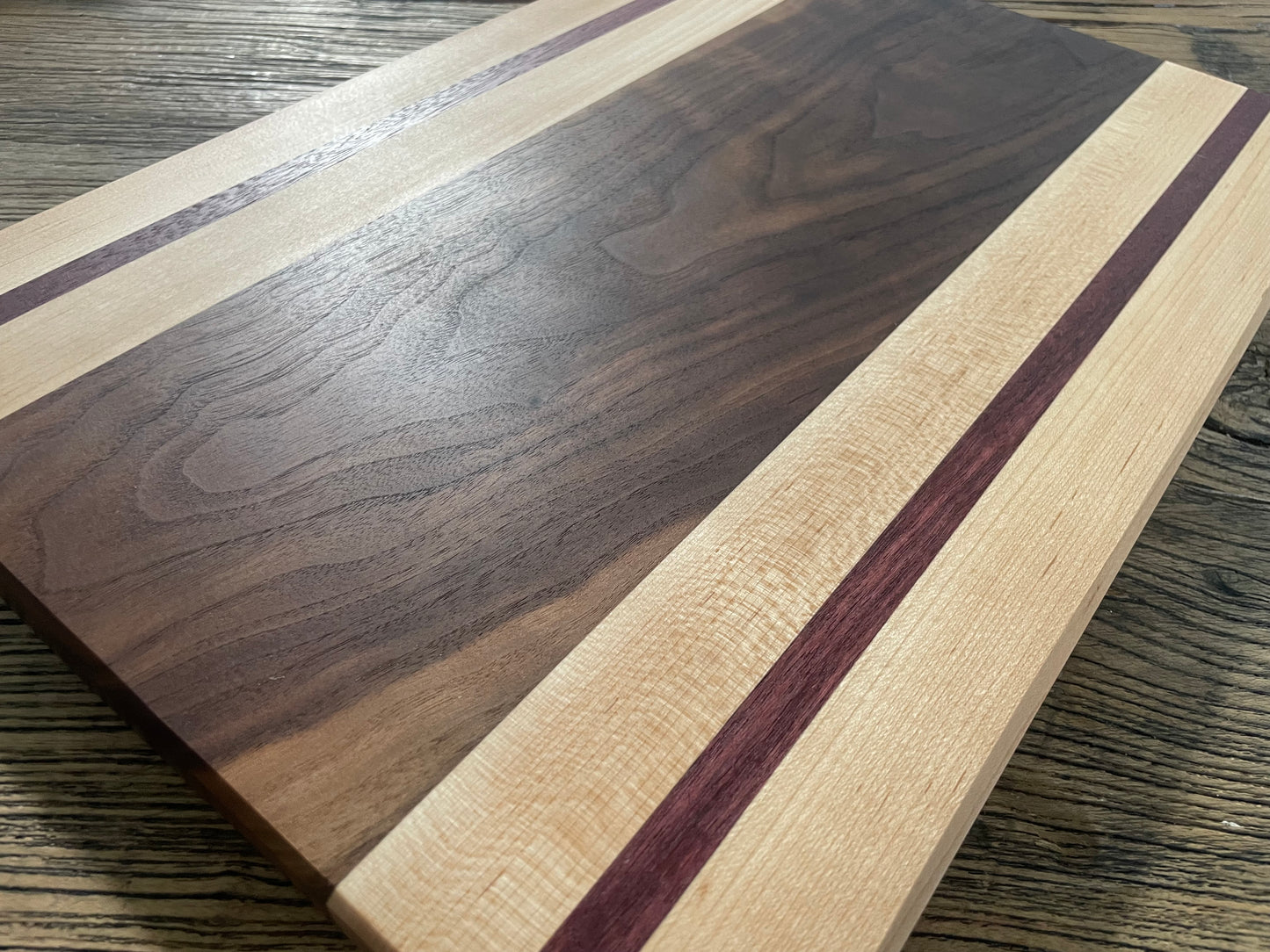 25M004 - Mixed Black Walnut, Maple & Purpleheart Board