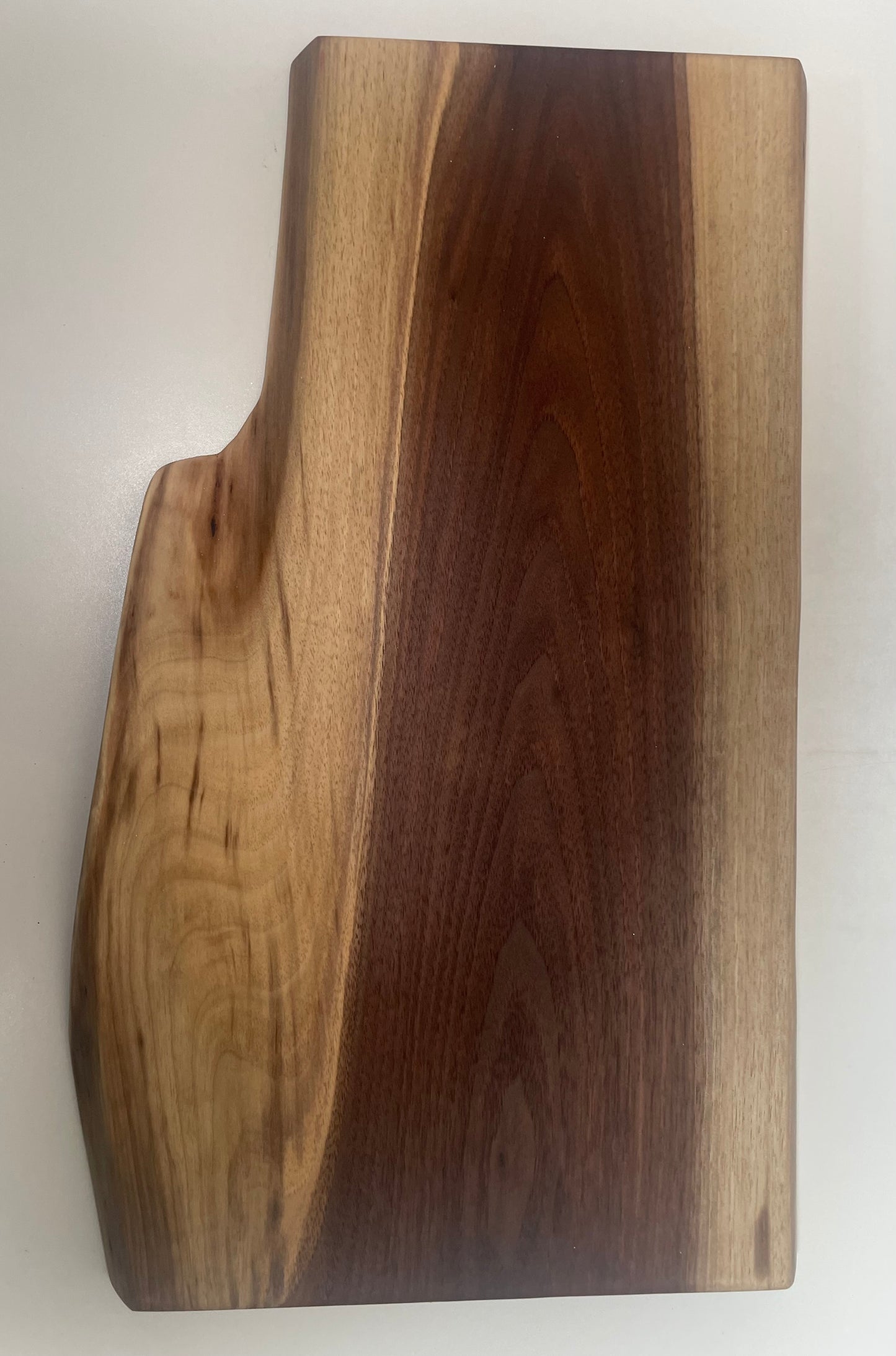 23LAM01 - Dual Live Edge Sappy Walnut Unique Natural Shaped Board
