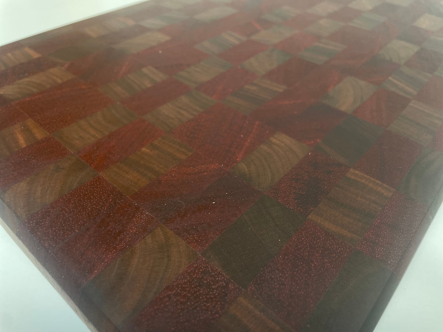 23SJ01 - End Grain Padauk & Walnut w/ Chamfered Edge & Feet