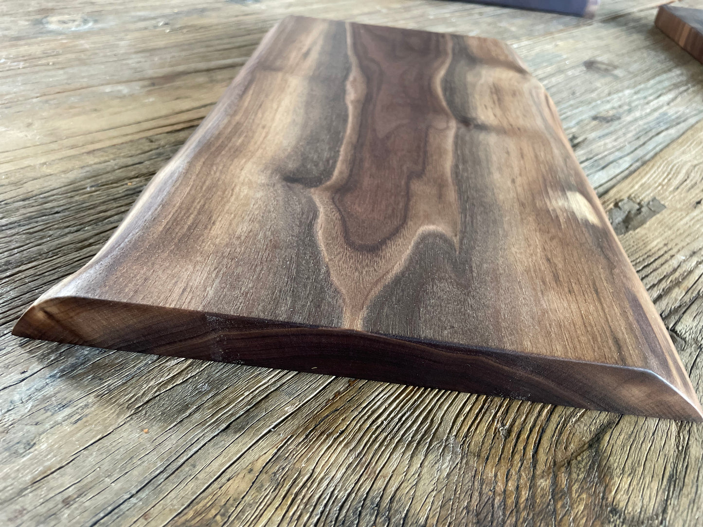 24L015 - Dual Live Edge Black Walnut Board