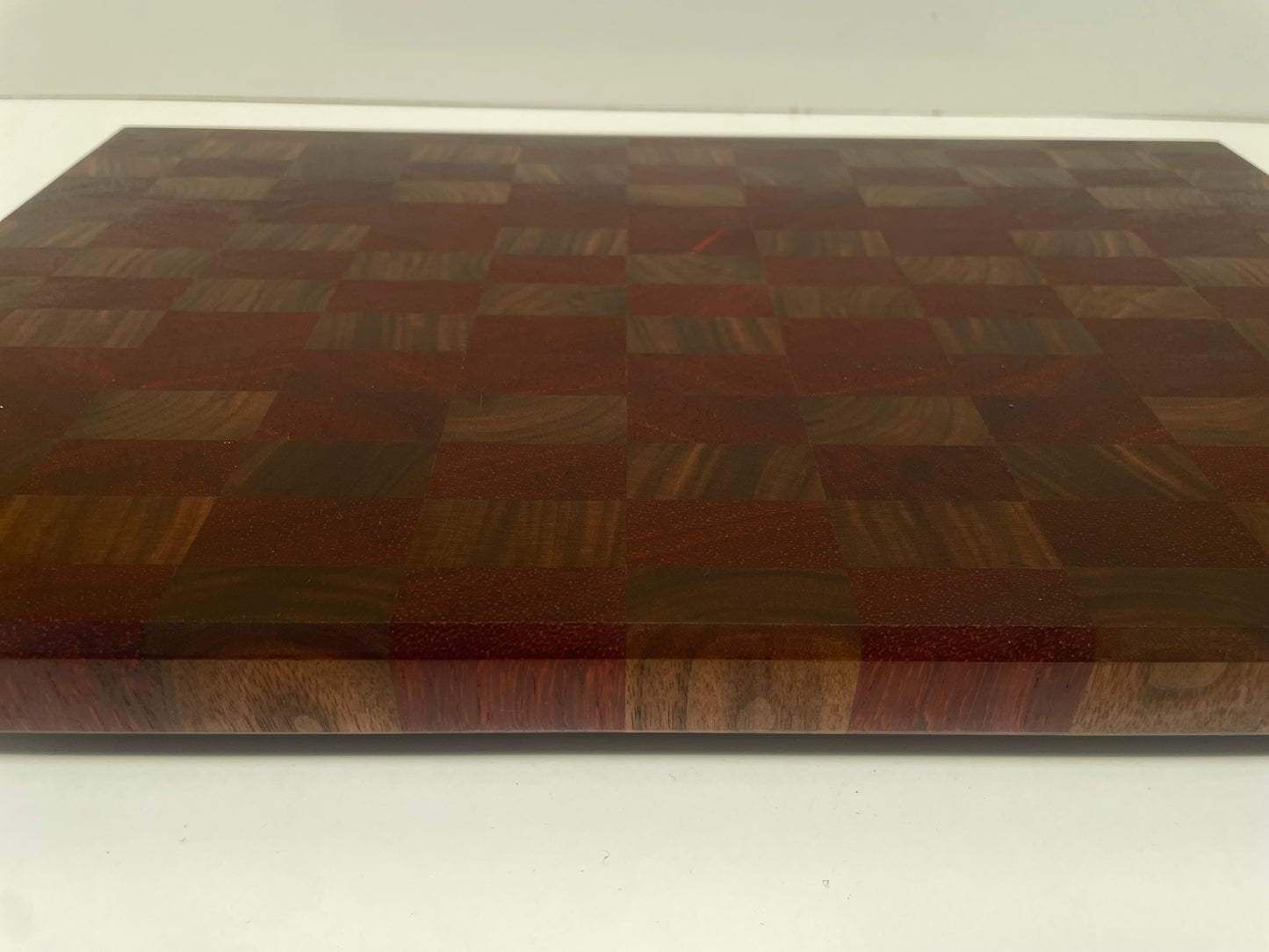 23SJ01 - End Grain Padauk & Walnut w/ Chamfered Edge & Feet