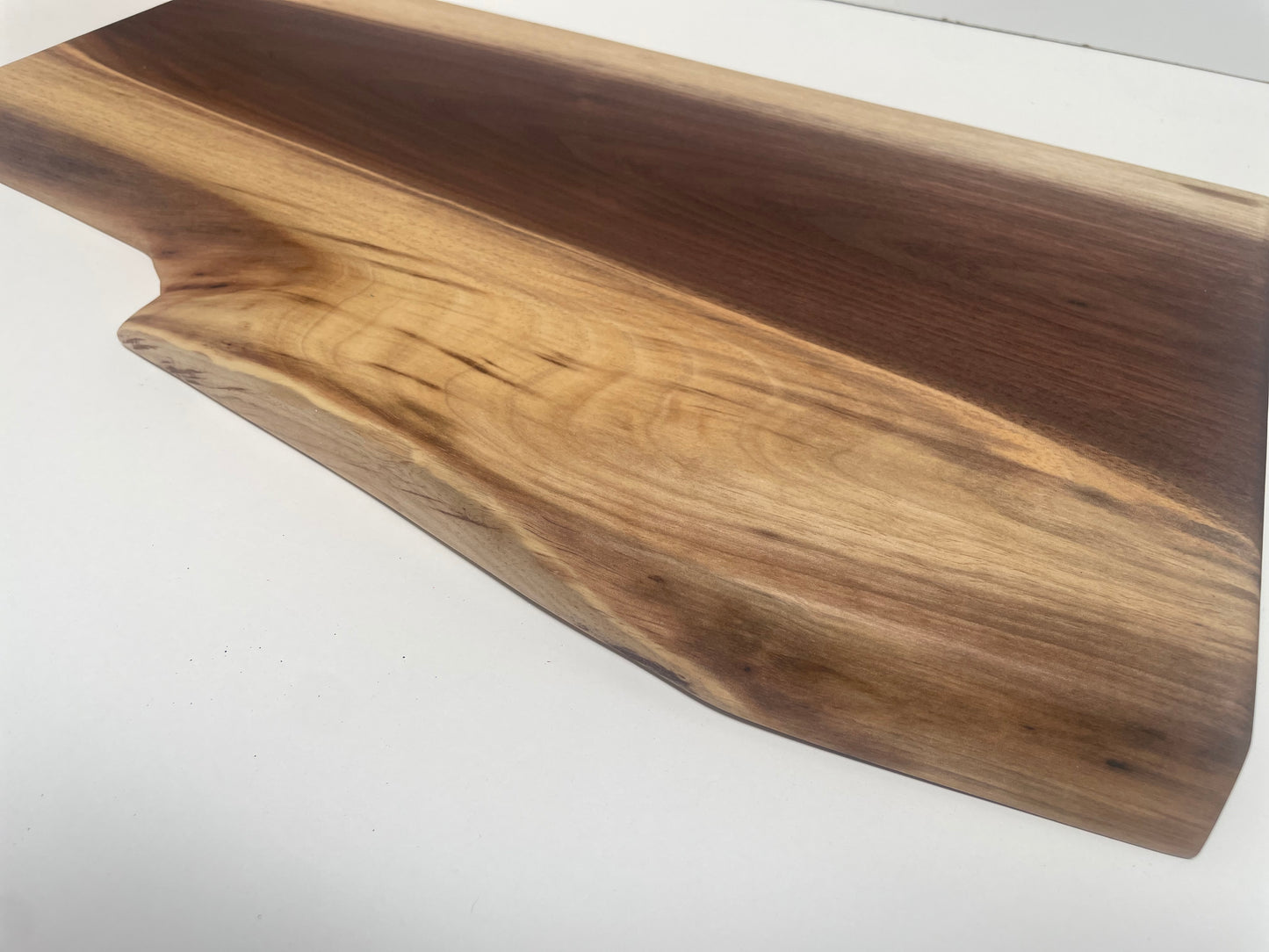 23LAM01 - Dual Live Edge Sappy Walnut Unique Natural Shaped Board