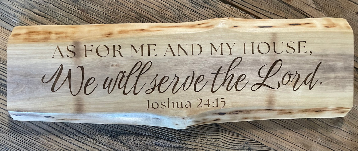 Live Edge Engraved Sign 25S004