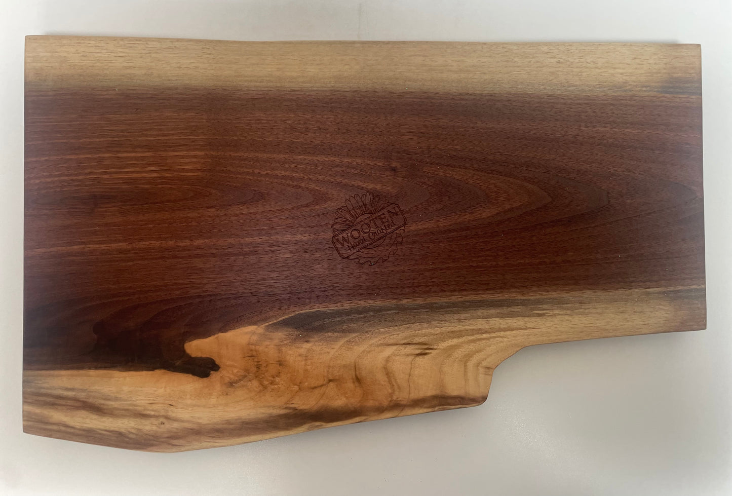 23LAM01 - Dual Live Edge Sappy Walnut Unique Natural Shaped Board