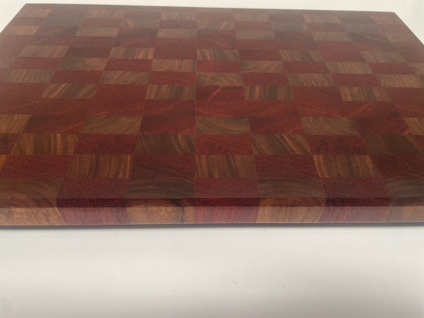 23SJ01 - End Grain Padauk & Walnut w/ Chamfered Edge & Feet