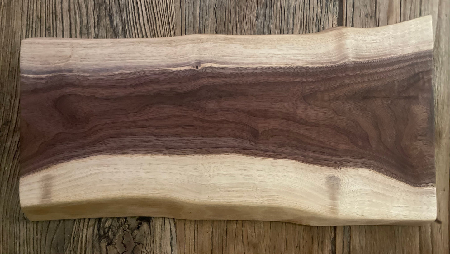 25L027 - Dual Live Edge Walnut Board