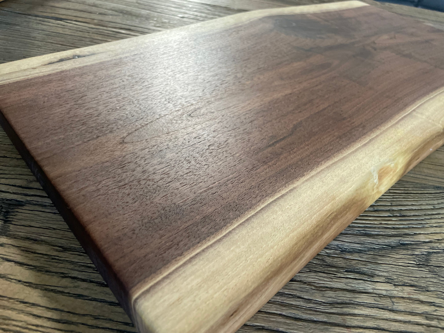 25L013 - Dual Live Edge Walnut Board