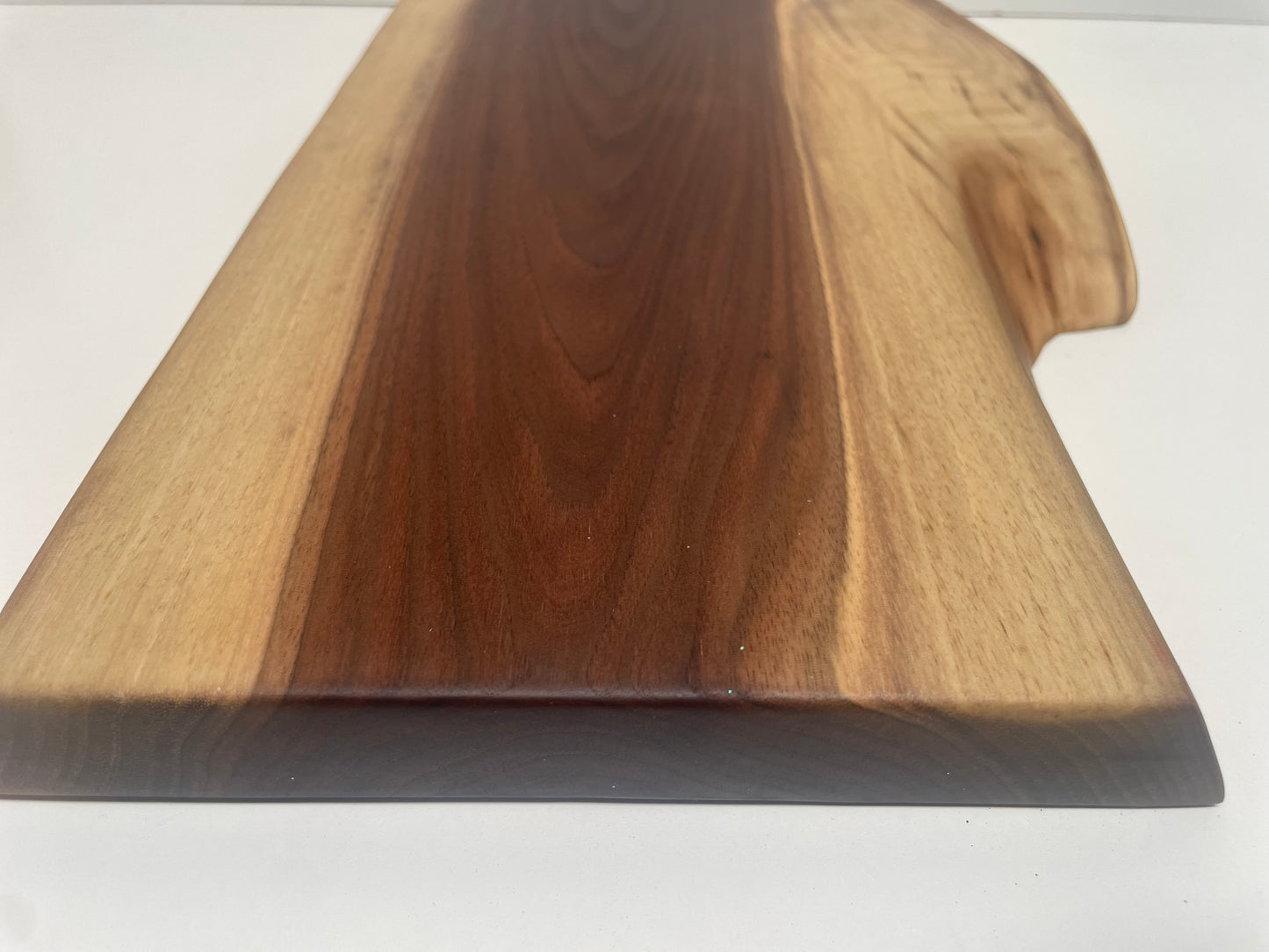 23LAM01 - Dual Live Edge Sappy Walnut Unique Natural Shaped Board