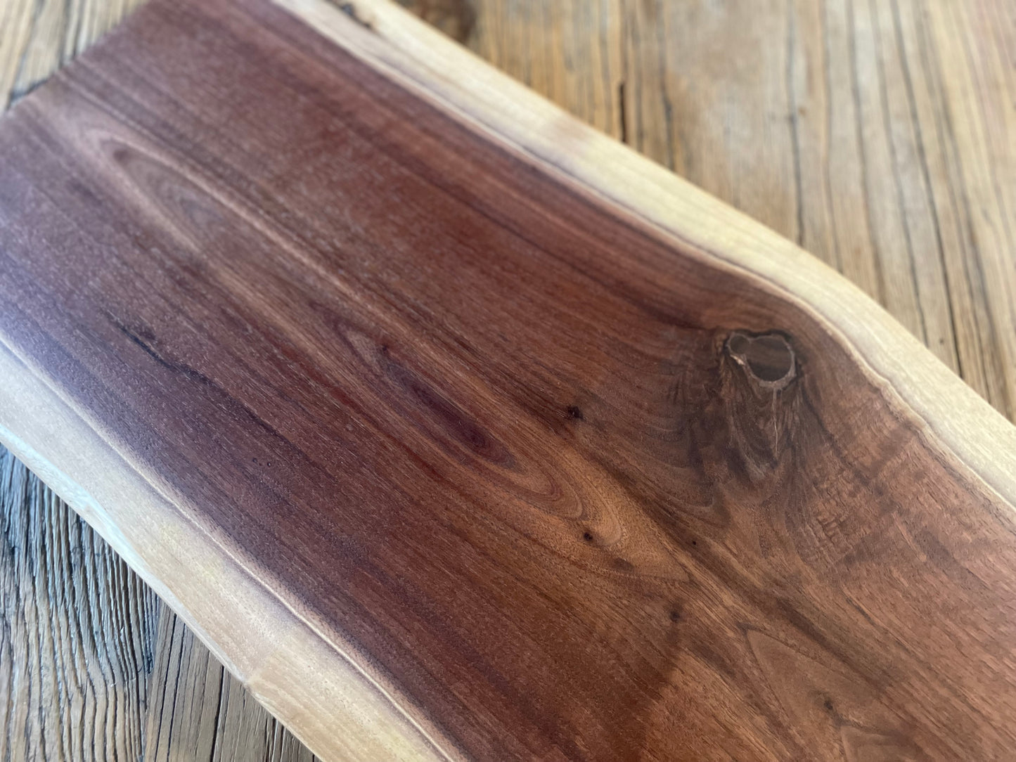 25L013 - Dual Live Edge Walnut Board
