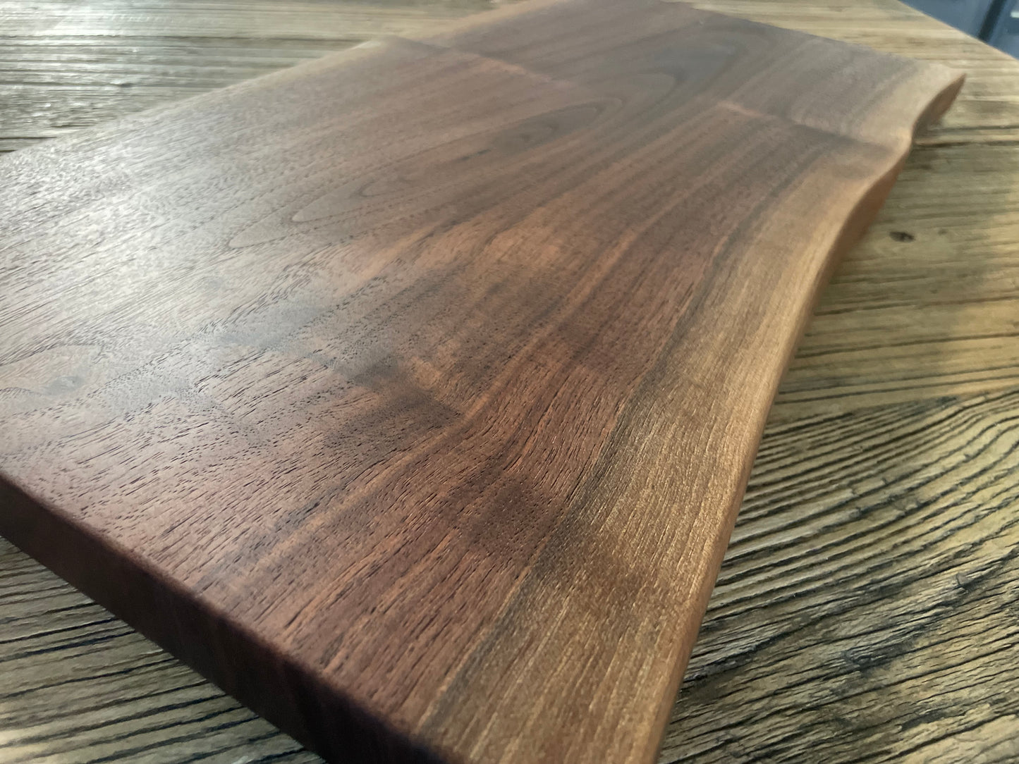 25L009 - Dual Live Edge Walnut Board