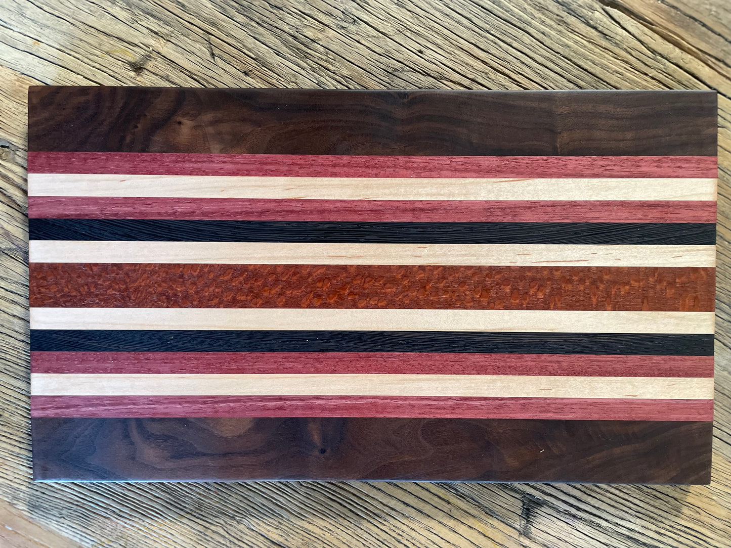 24M017 - Mixed Walnut, Padauk, Maple & Purpleheart