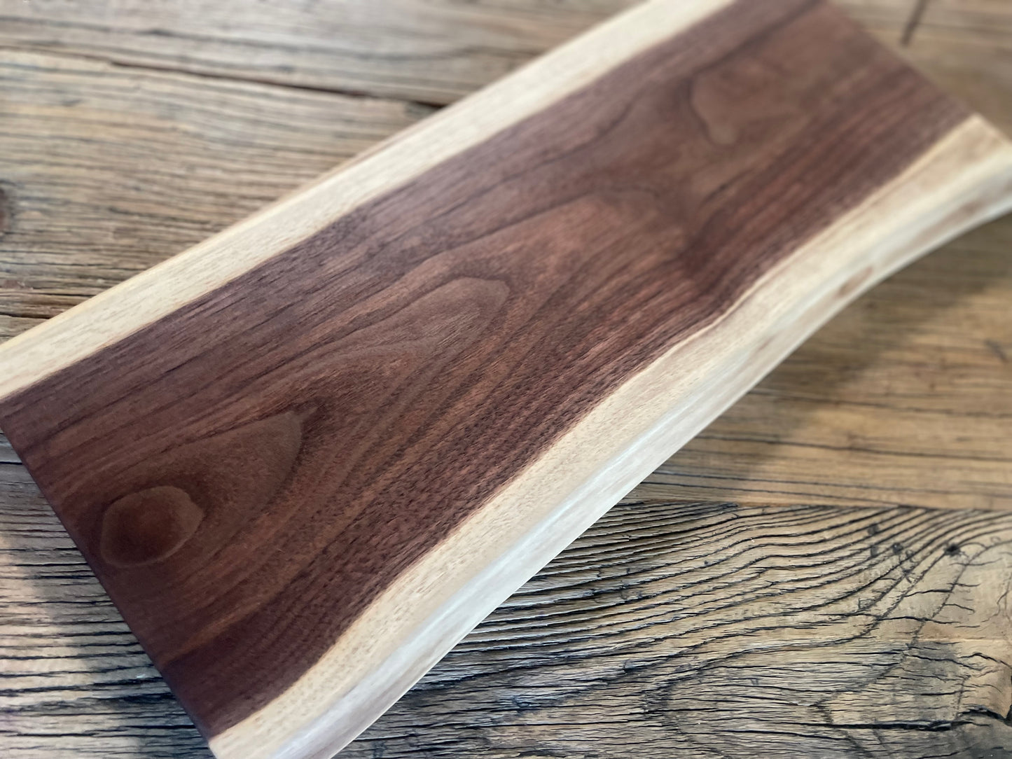 25L007 - Dual Live Edge Walnut Board