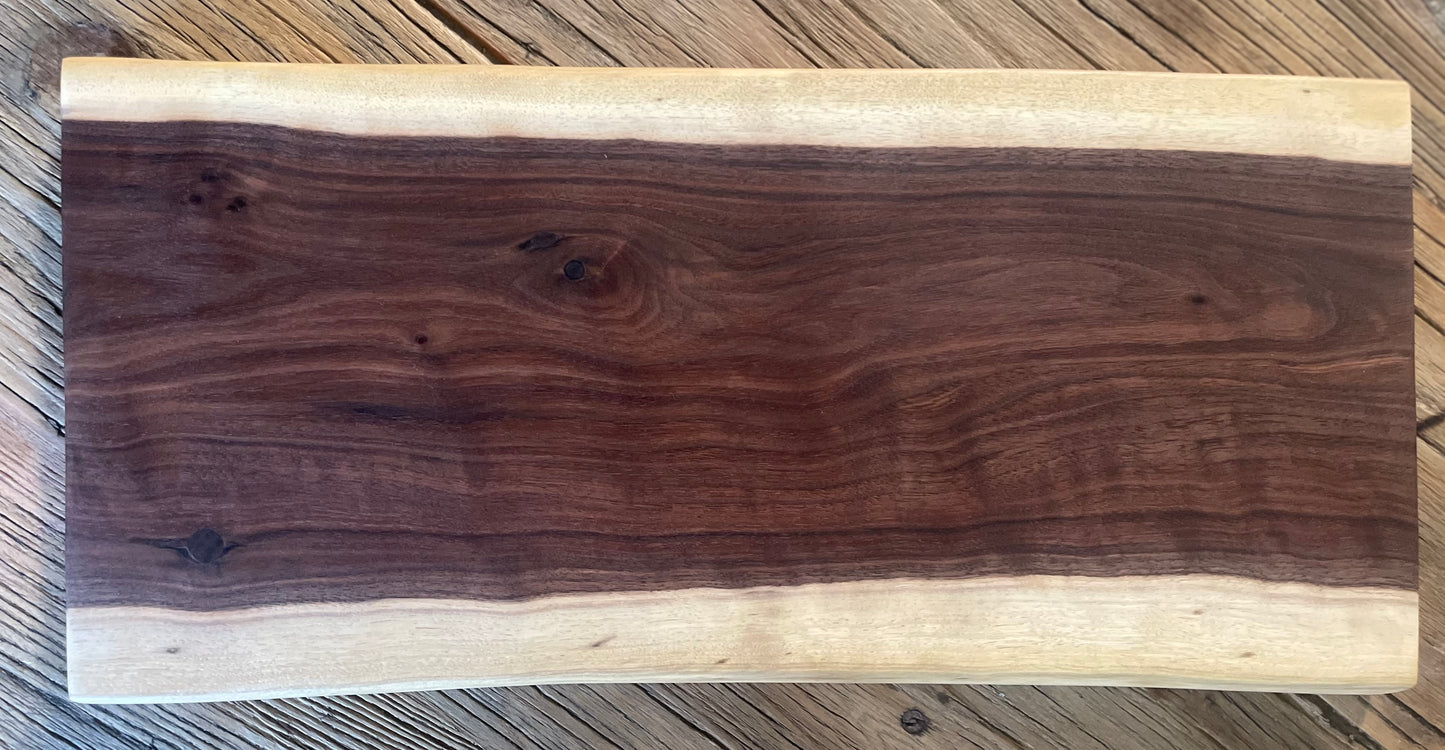 25L011 - Dual Live Edge Walnut Board
