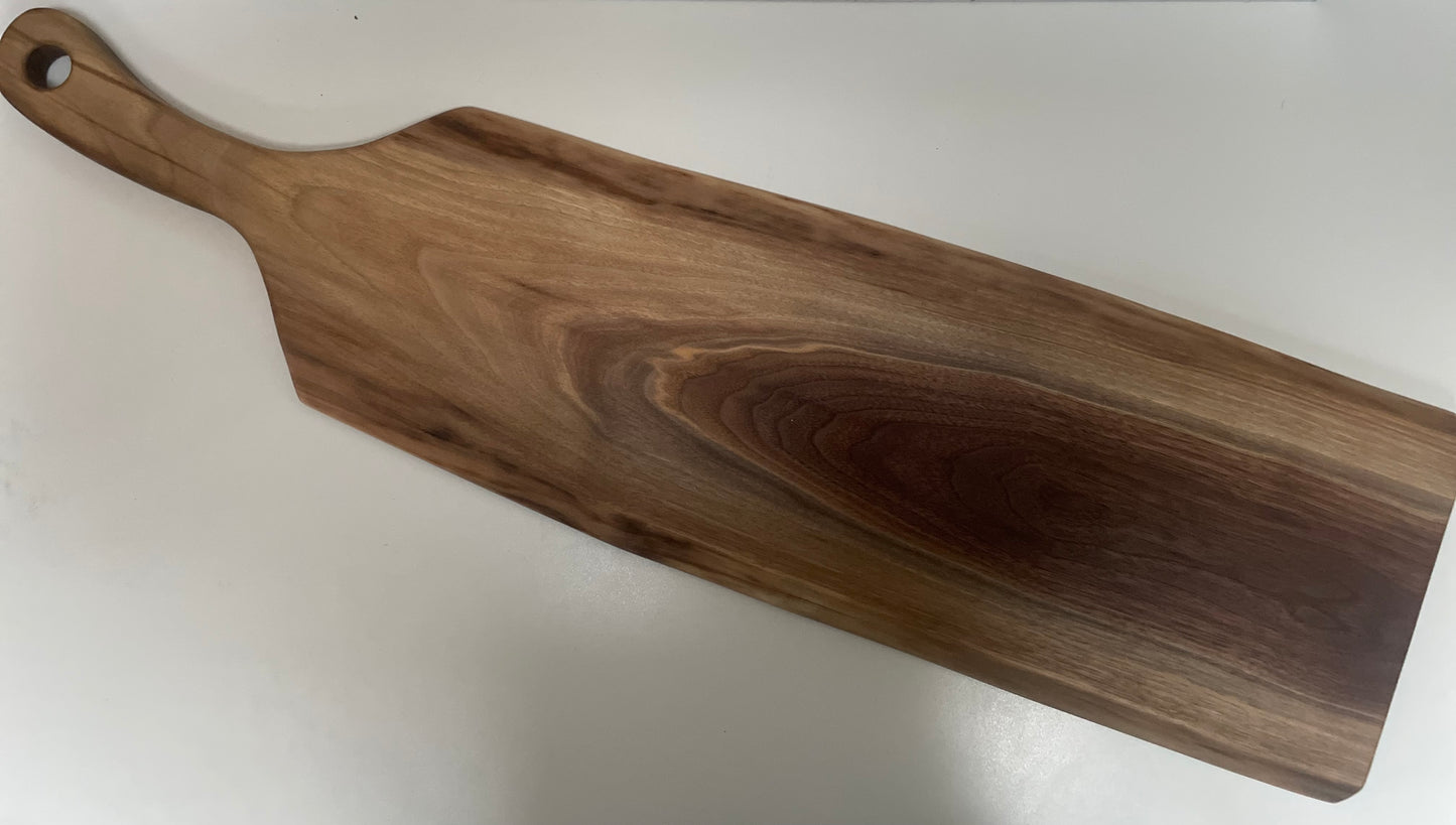 23LAK01 - X-Long Dual Live Edge Sappy Walnut Handle Board