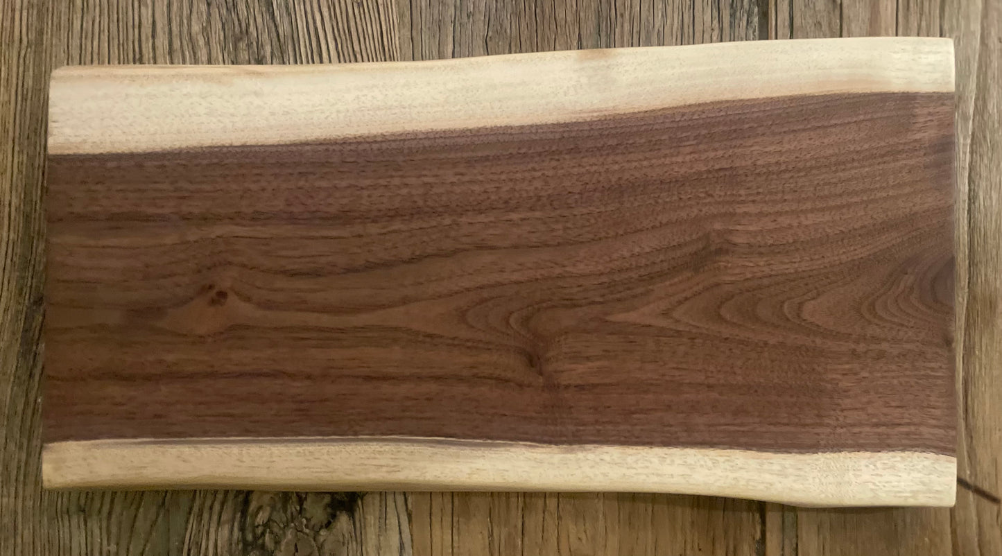 25L025 - Dual Live Edge Walnut Board