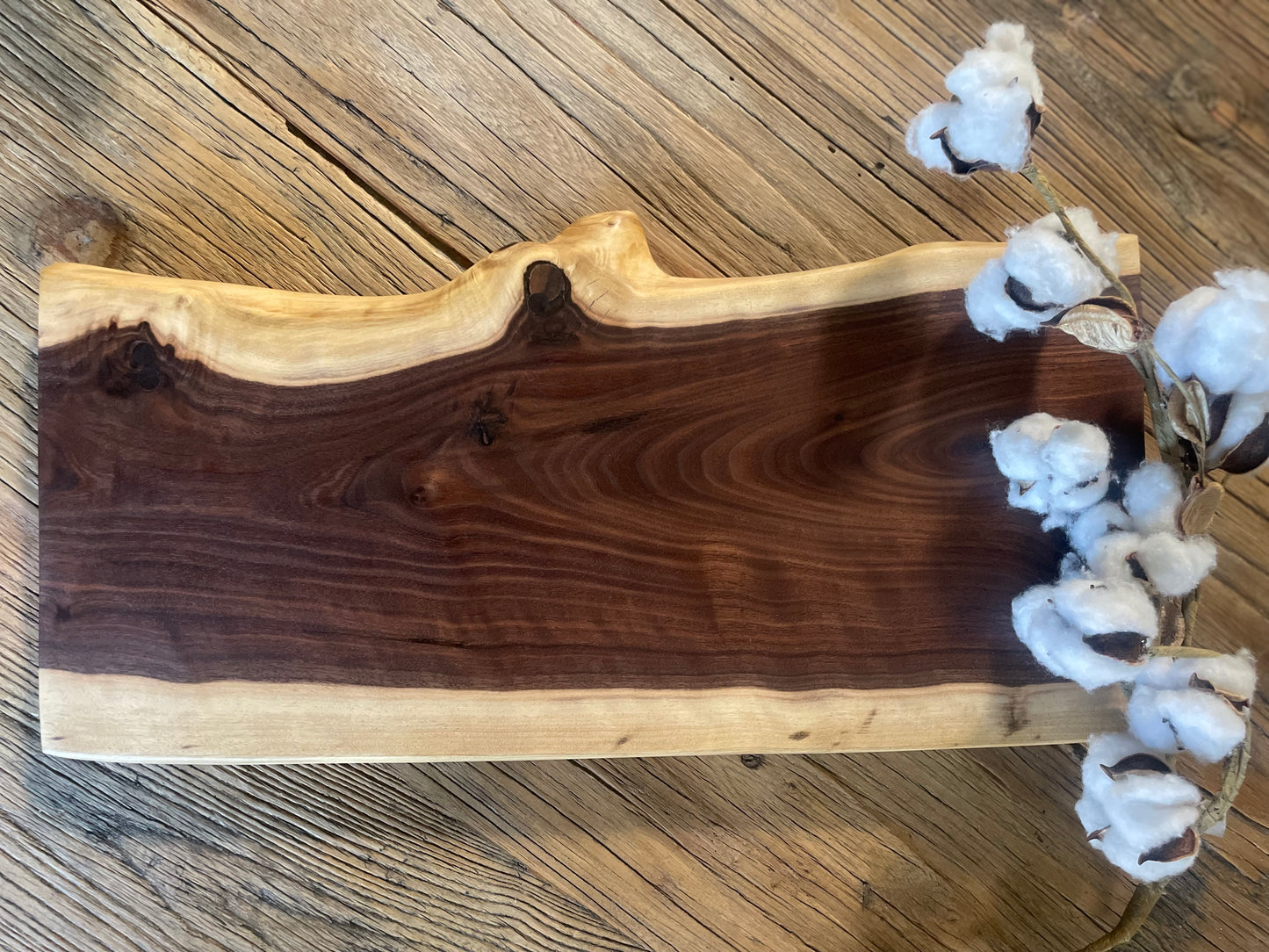 25L006 - Dual Live Edge Walnut Board