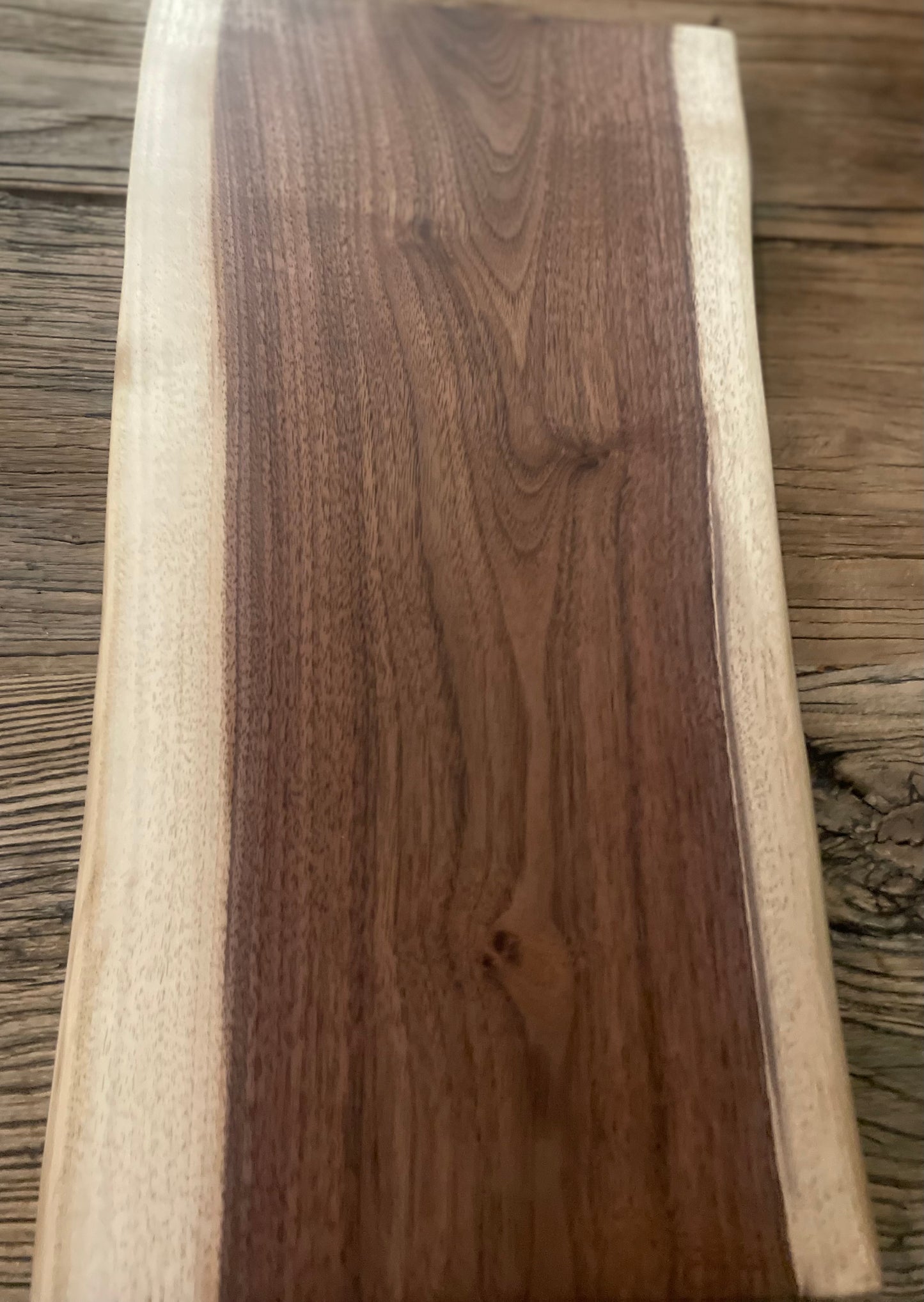 25L025 - Dual Live Edge Walnut Board