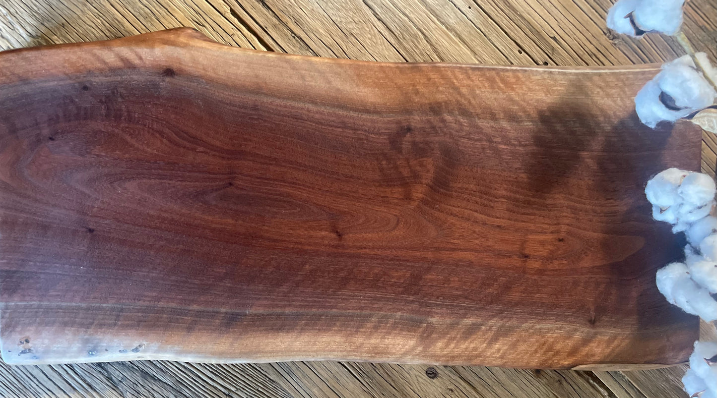 25L015 - Dual Live Edge Walnut Board