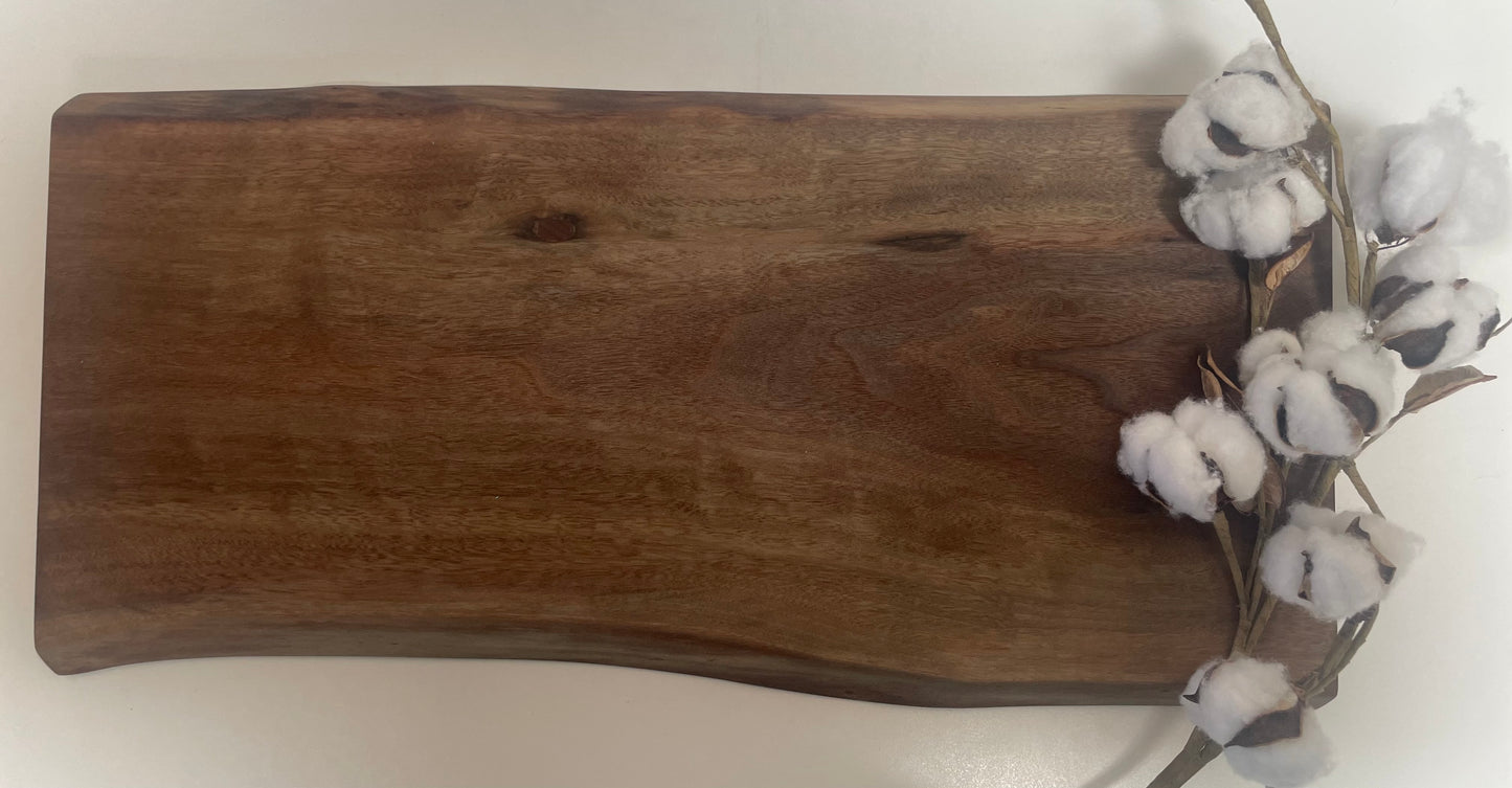 23LM01 - Dual Live Edge Sappy Walnut Board