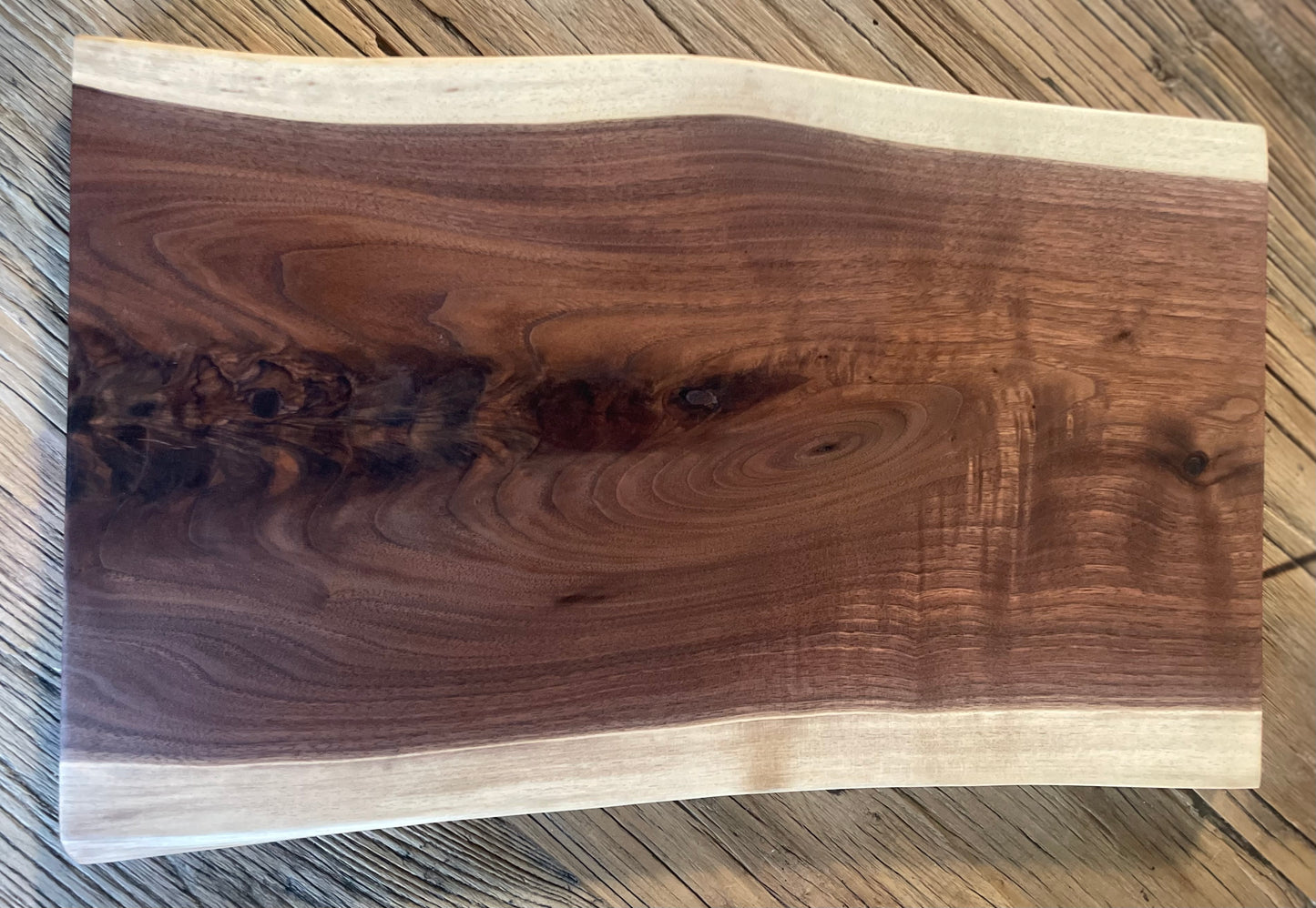 25L014 - Dual Live Edge Walnut Board