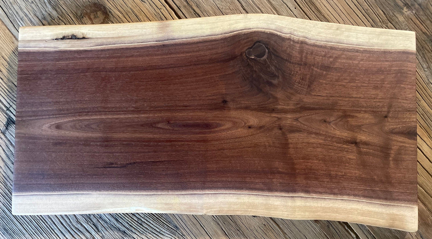 25L013 - Dual Live Edge Walnut Board