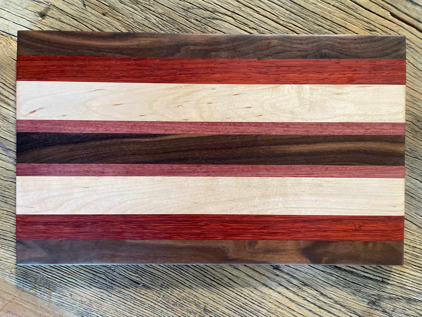24M020 - Mixed Purpleheart, Wenge, Maple, Walnut & Leopard