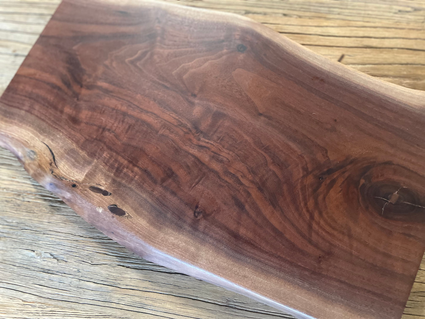 25L008 - Dual Live Edge Walnut Board