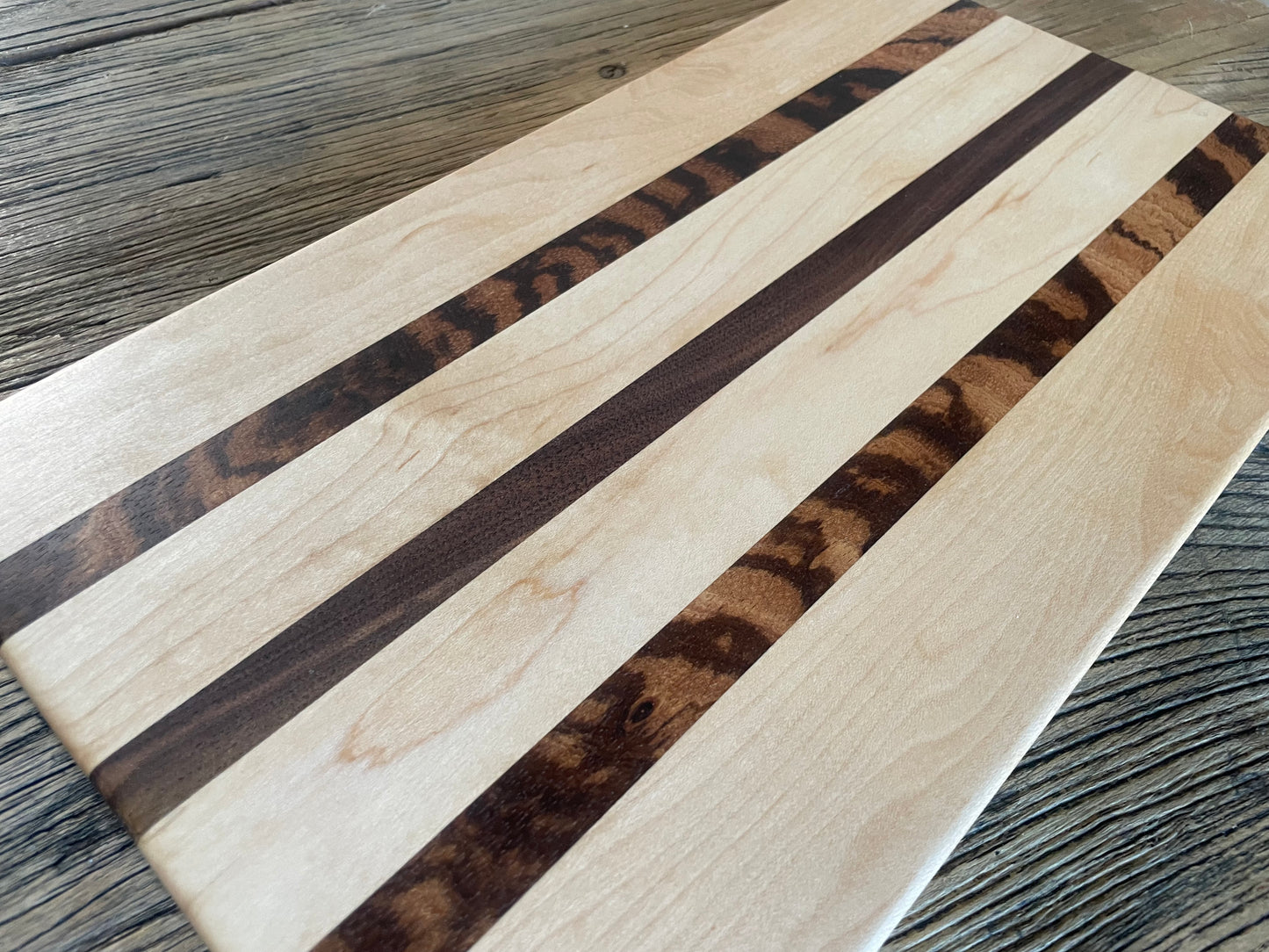 25M002 - Mixed Black Walnut, Maple & Zebra Board
