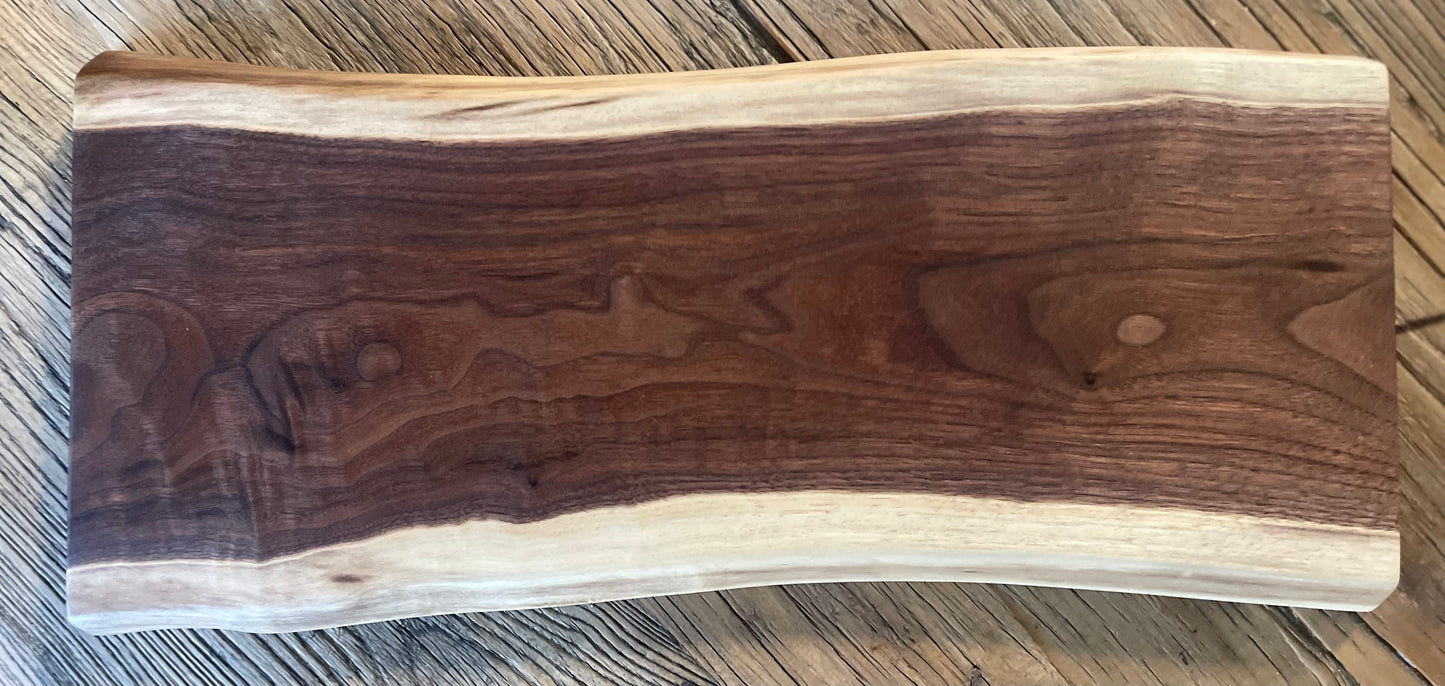 25L017 - Dual Live Edge Walnut Board