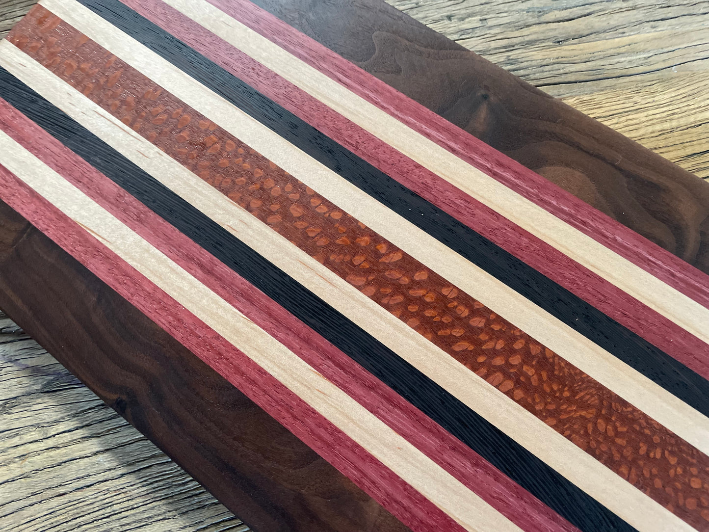 24M017 - Mixed Walnut, Padauk, Maple & Purpleheart