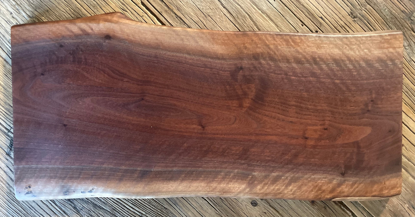 25L015 - Dual Live Edge Walnut Board