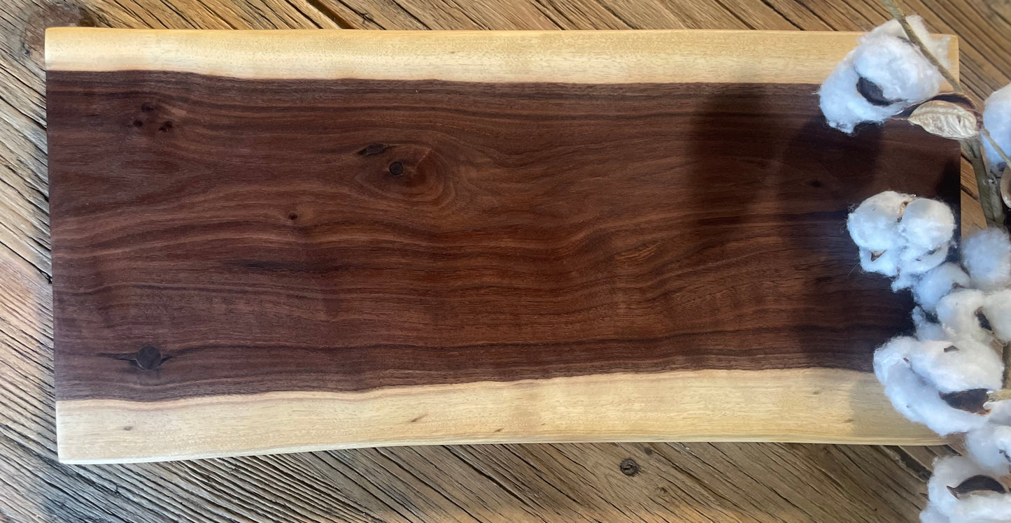 25L011 - Dual Live Edge Walnut Board