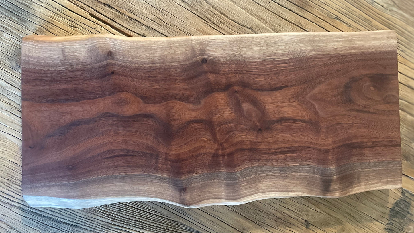 25L005 - Dual Live Edge Walnut Board