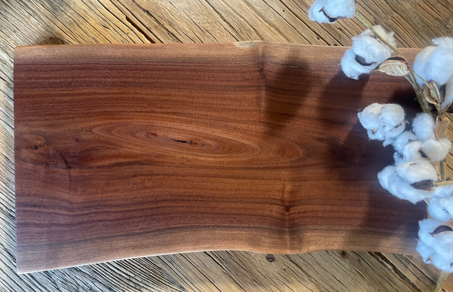 25L009 - Dual Live Edge Walnut Board