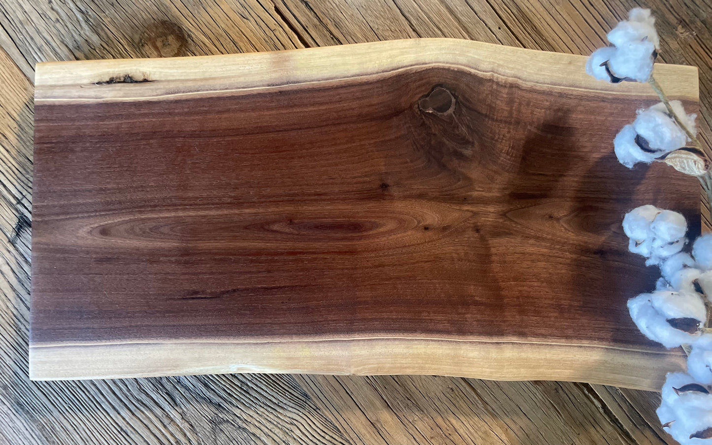 25L013 - Dual Live Edge Walnut Board