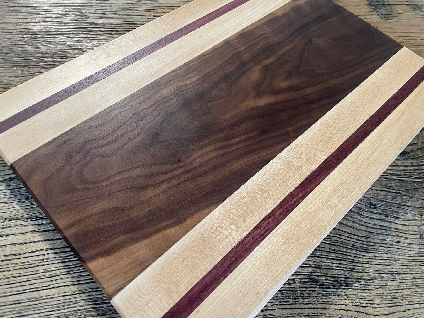 25M004 - Mixed Black Walnut, Maple & Purpleheart Board