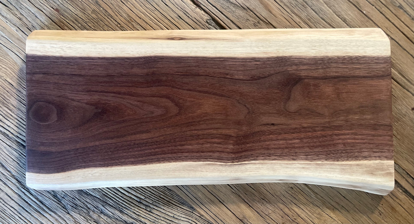 25L007 - Dual Live Edge Walnut Board