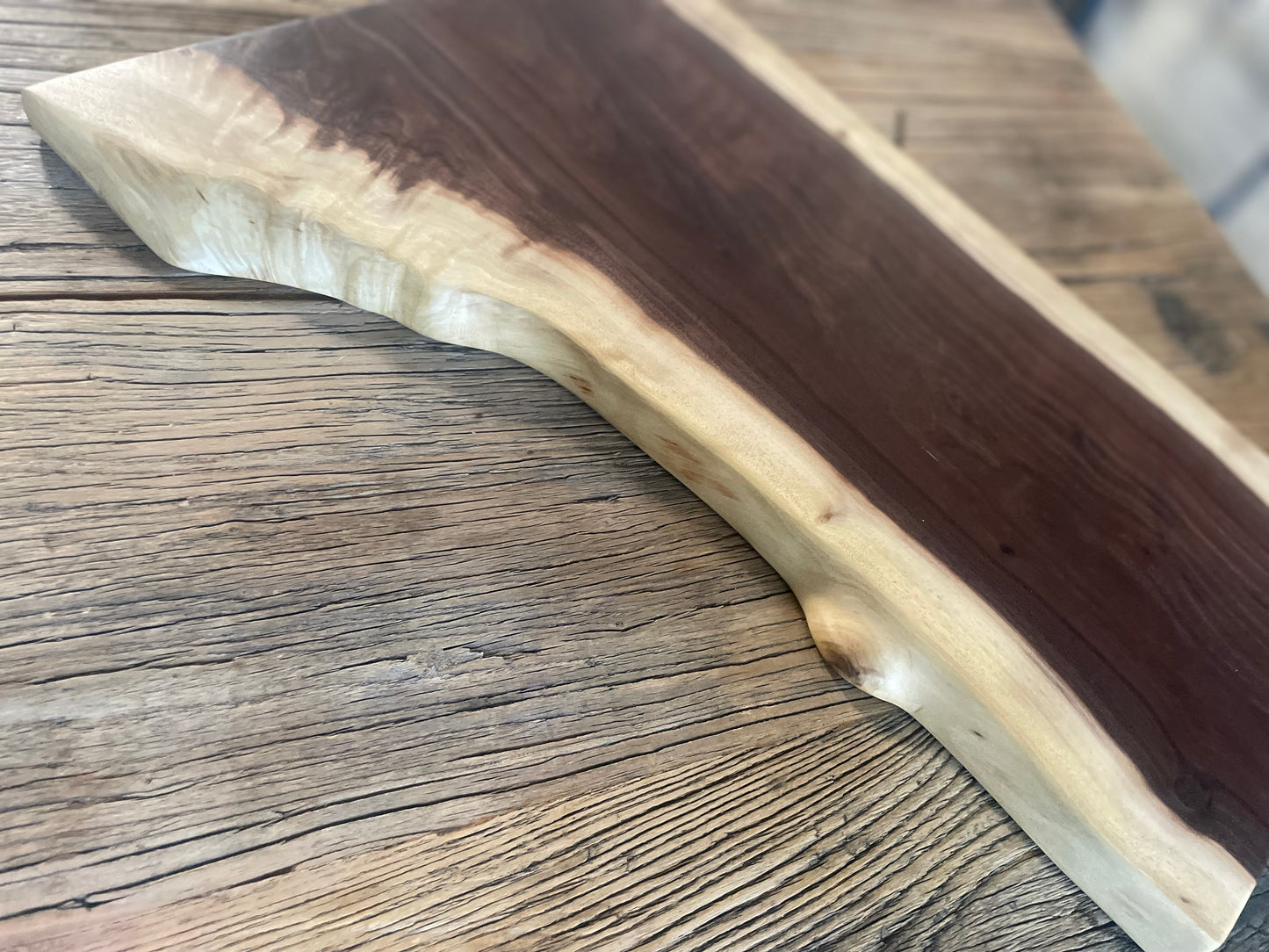 25L018 - Dual Live Edge Walnut Board
