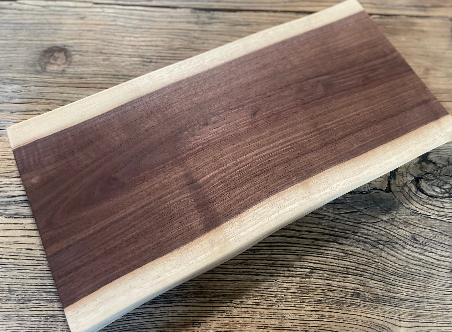 25L028 - Dual Live Edge Walnut Board