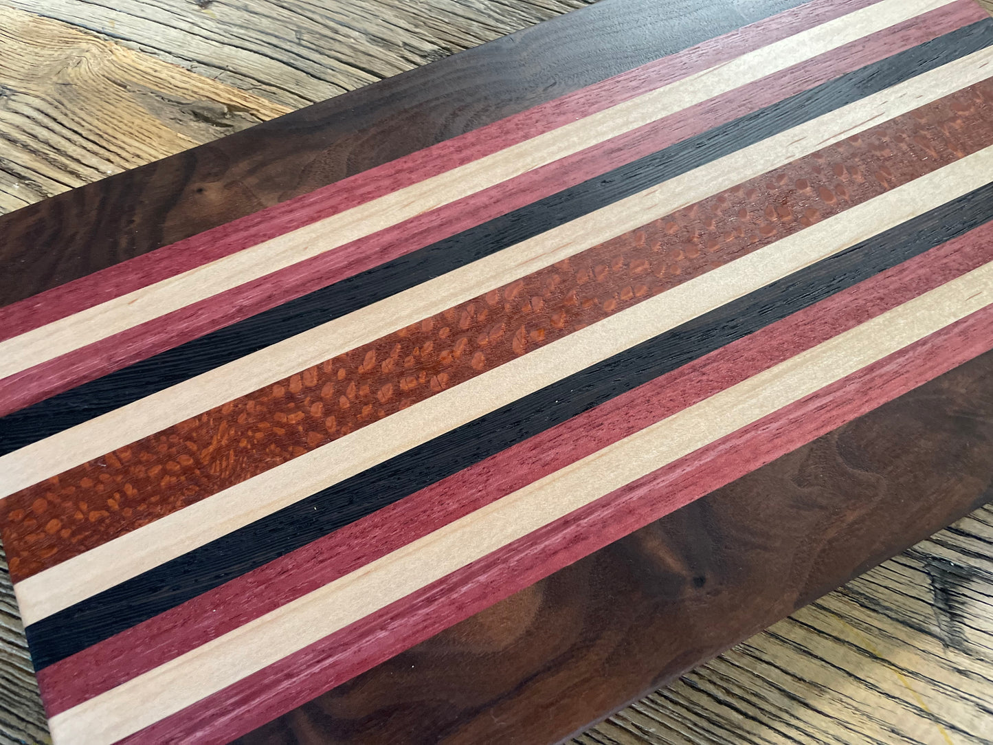 24M017 - Mixed Walnut, Padauk, Maple & Purpleheart