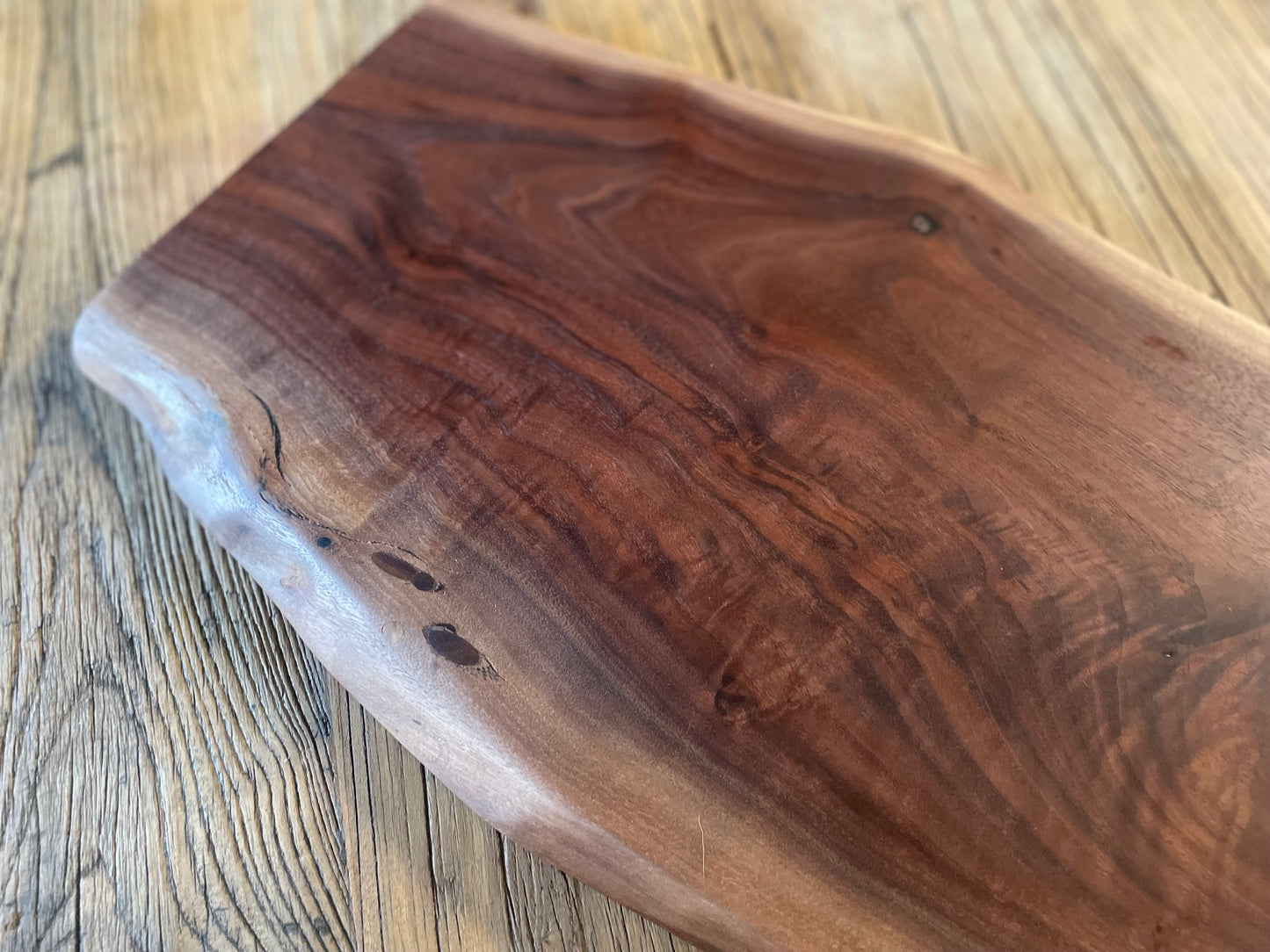 25L008 - Dual Live Edge Walnut Board