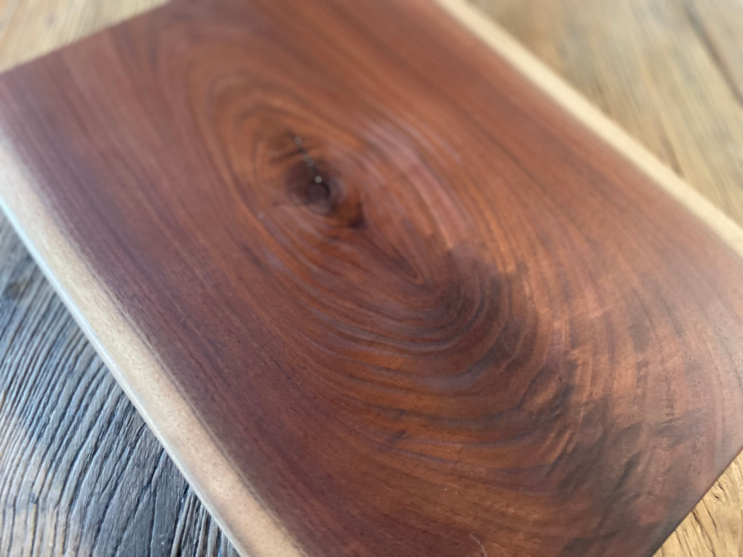 25L001 - Dual Live Edge Walnut Board