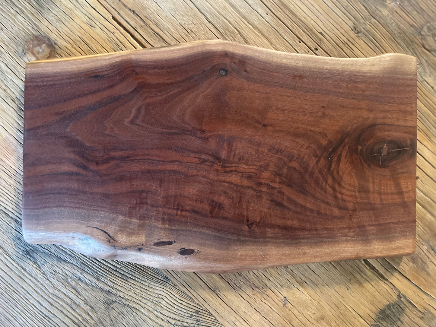25L008 - Dual Live Edge Walnut Board