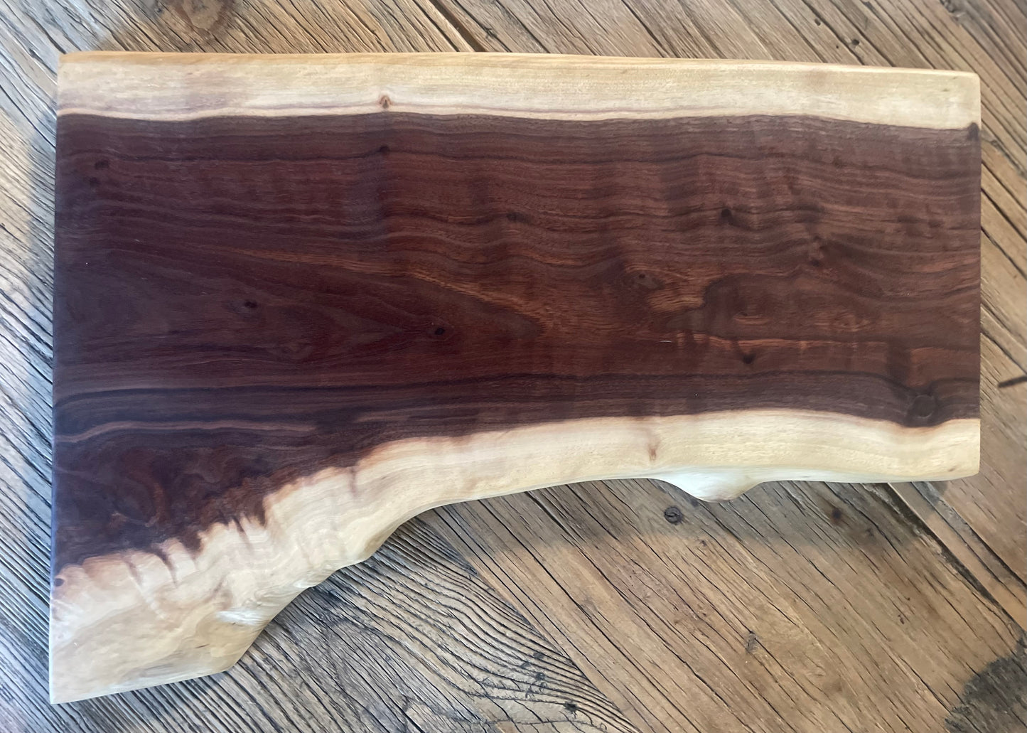 25L018 - Dual Live Edge Walnut Board