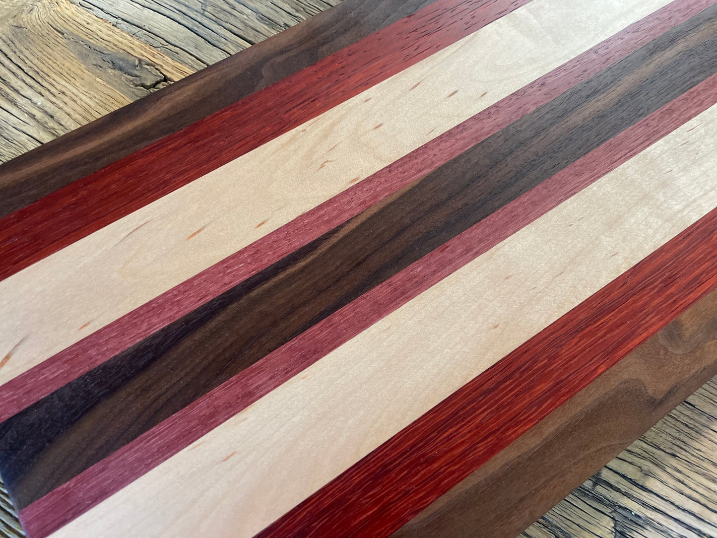 24M020 - Mixed Purpleheart, Wenge, Maple, Walnut & Leopard