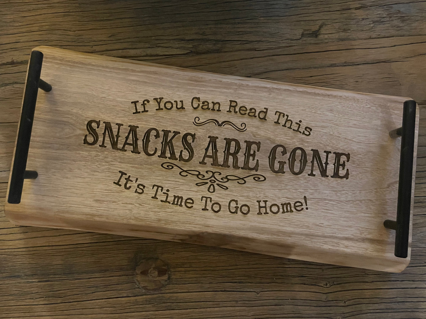 24L003 - Dual Live Edge Sappy Walnut Snacks Board