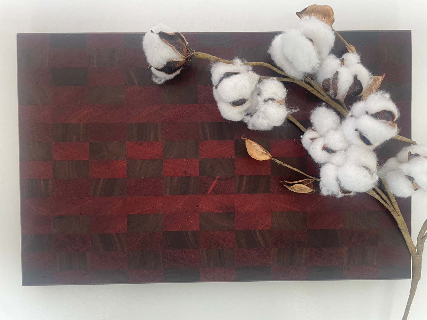 Walnut & Padauk Unique Style End Grain Board (23SJ01)