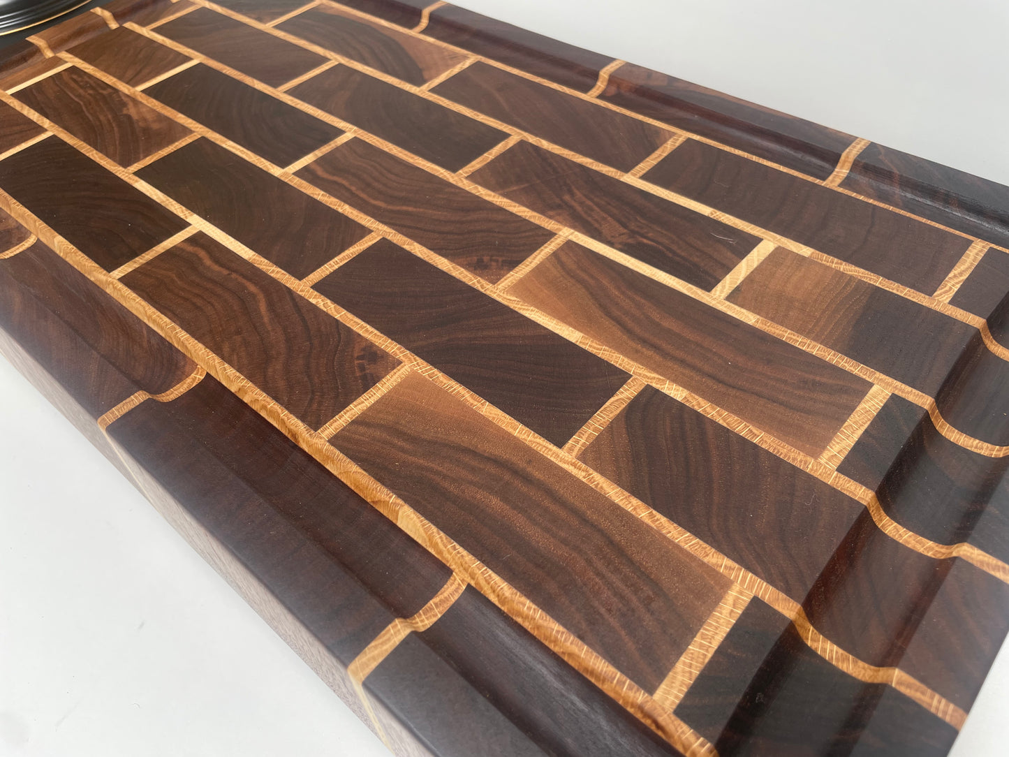 End Grain Brick Pattern Butcher Block with Juice Groove (23SM01)
