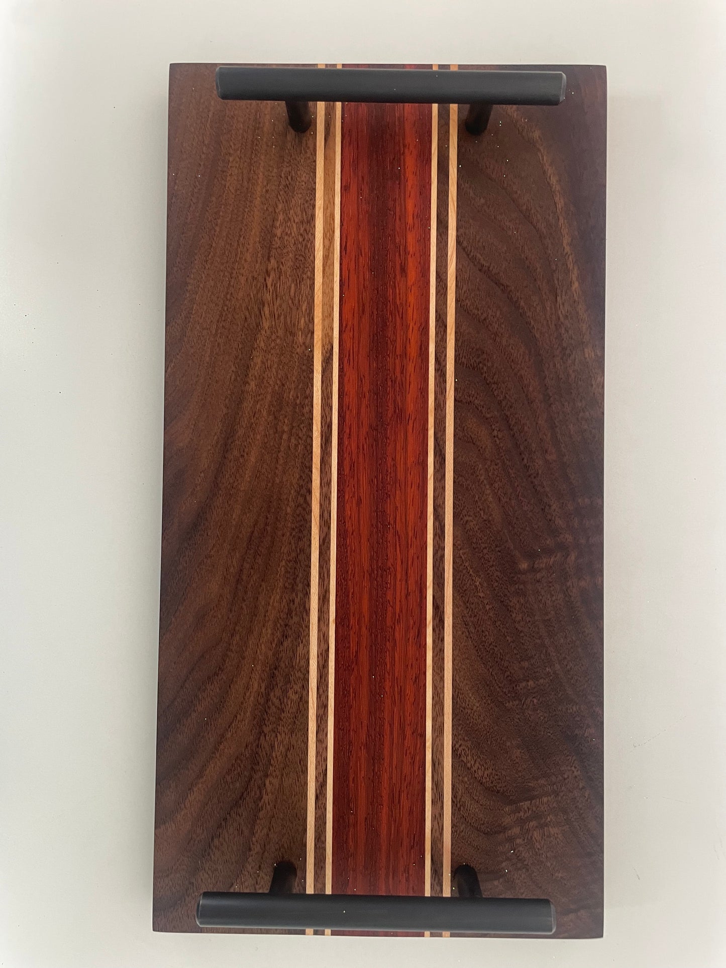 Mixed Walnut, Maple & Padauk Joined Board with Handles (23ML01)