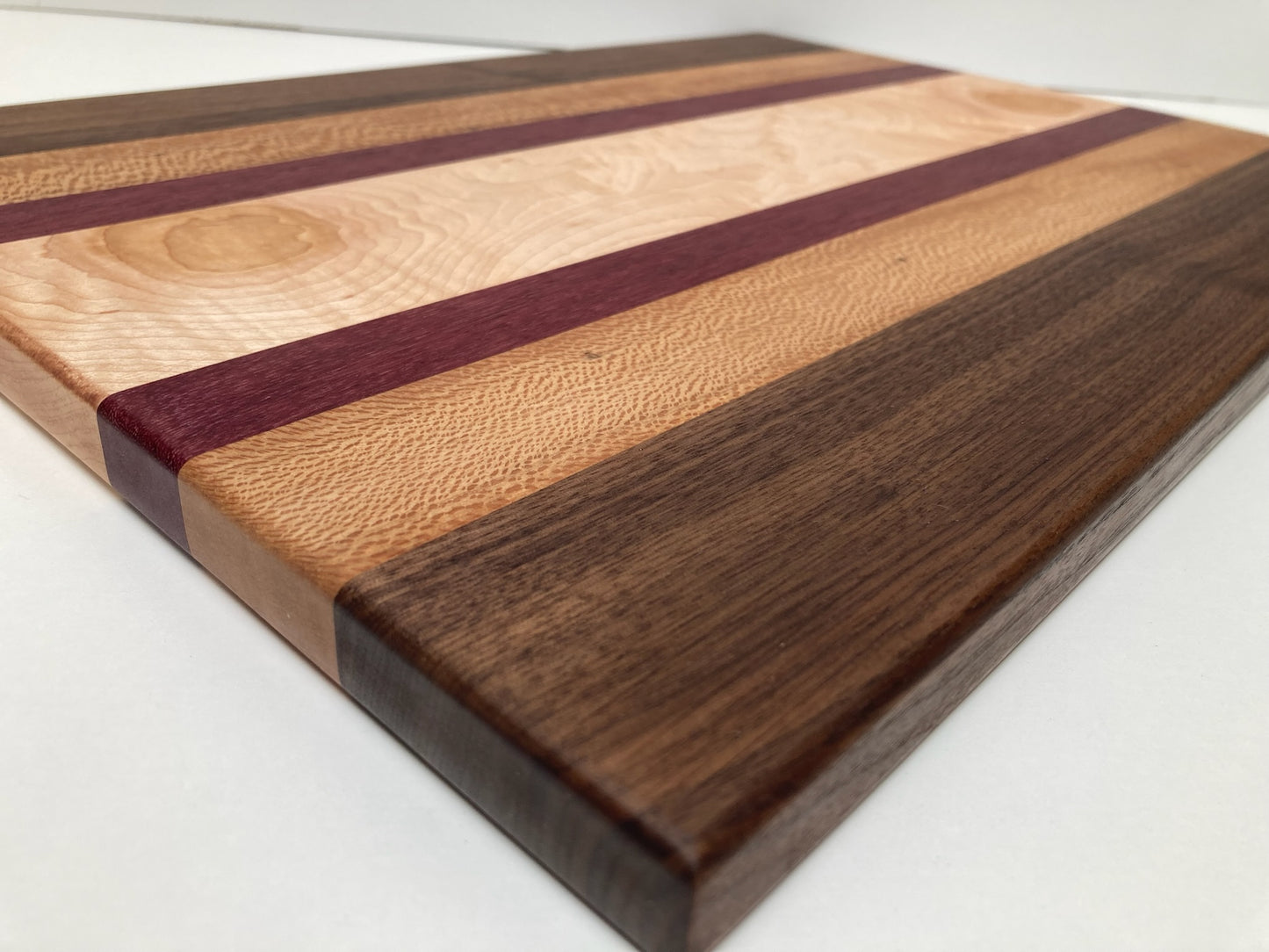Mixed Black Walnut, Sycamore, Purple Heart & Curly Maple Joined Board (H)